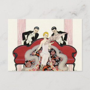 Elegant Lady in Paris Art Deco Invitations