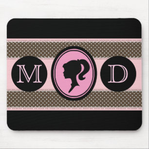Elegant Lady Monogram Mouse Mat