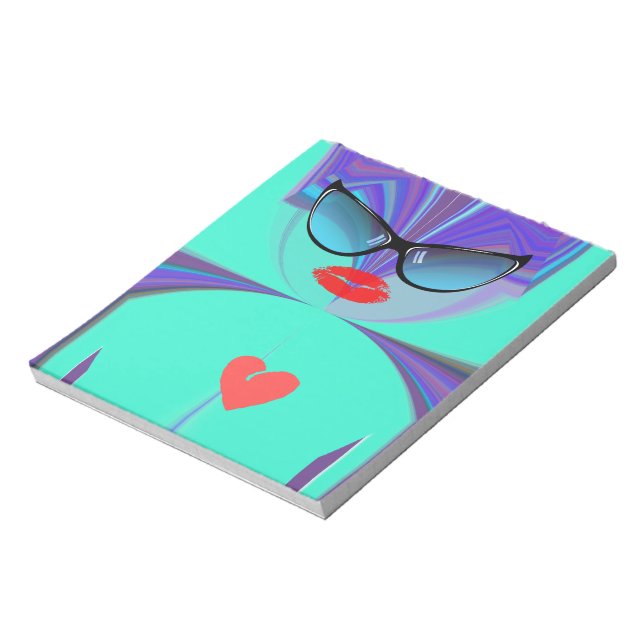 Elegant Lady Portrait: A Colourful Artwork Notepad (Rotated)