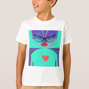 Elegant Lady Portrait: A Colourful Artwork T-Shirt