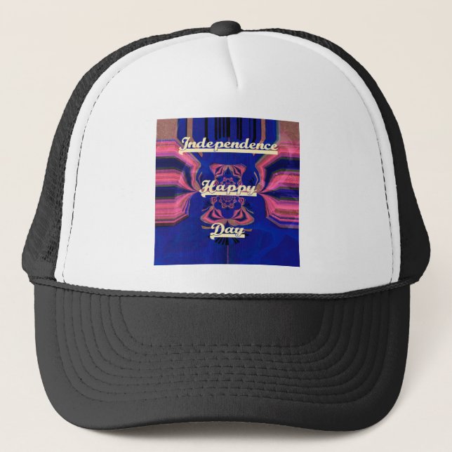 Elegant Lady Portrait: A Colourful Artwork Trucker Hat (Front)