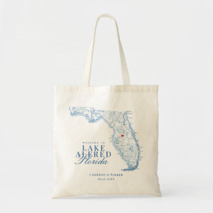 Elegant Lake Alfred Florida Wedding Welcome Tote Bag