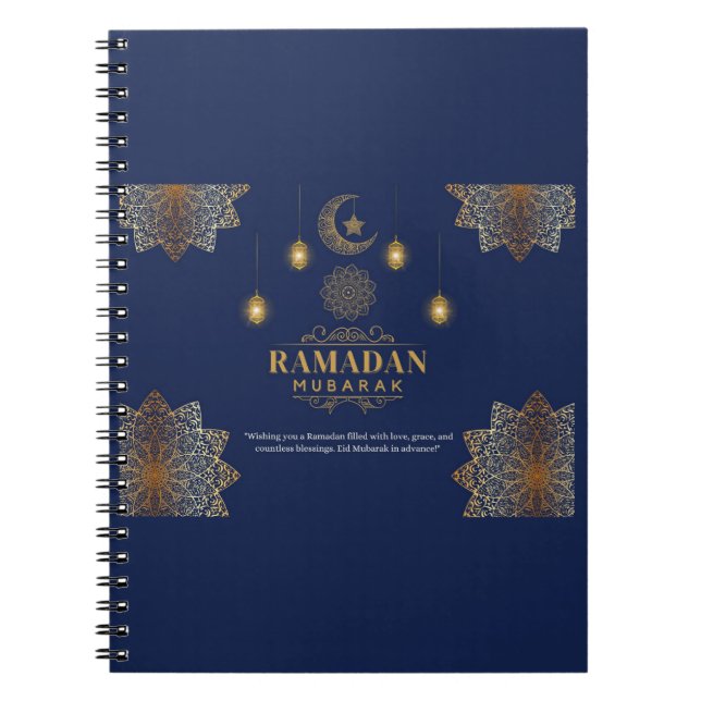 Elegant Lantern Glow Ramadan Greeting  Notebook (Front)