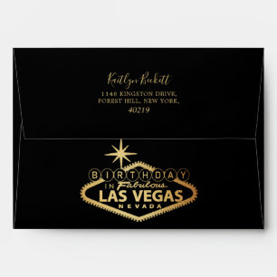 Elegant Las Vegas Birthday Envelope