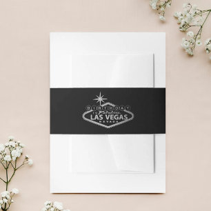 Elegant Las Vegas Birthday Invitation Belly Band