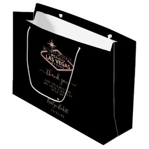 Elegant Las Vegas Birthday Party Thank You Large Gift Bag