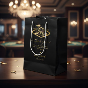 Elegant Las Vegas Birthday Party Thank You Medium Gift Bag