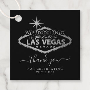Elegant Las Vegas Destination Wedding Favour Tags
