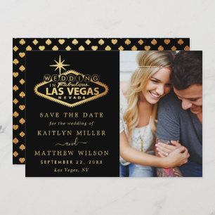 Elegant Las Vegas Destination Wedding Photo Save The Date