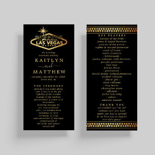 Elegant Las Vegas Destination Wedding Program Invitation