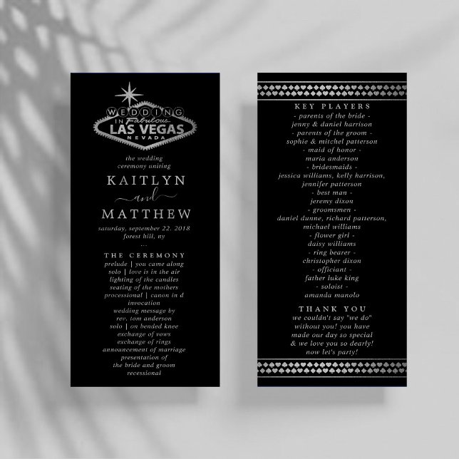 Elegant Las Vegas Destination Wedding Programme (Creator Uploaded)