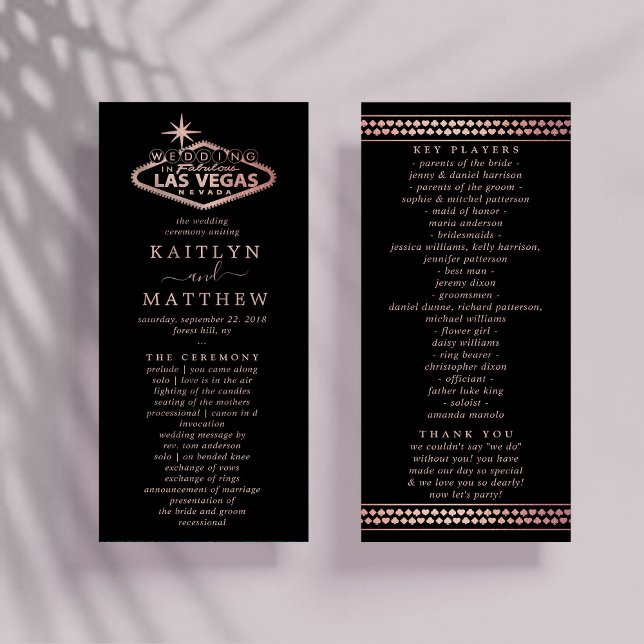 Elegant Las Vegas Destination Wedding Programme (Creator Uploaded)