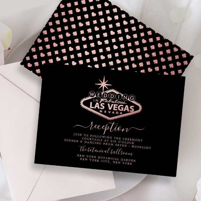 Elegant Las Vegas Destination Wedding Reception Enclosure Card (Creator Uploaded)