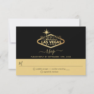 Elegant Las Vegas Destination Wedding RSVP Card