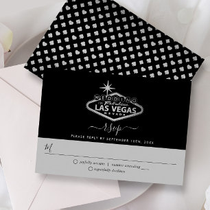 Elegant Las Vegas Destination Wedding RSVP Card