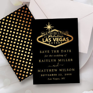 Elegant Las Vegas Destination Wedding Save The Date