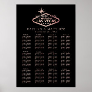 Elegant Las Vegas Destination Wedding Seating Plan Poster