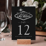 Elegant Las Vegas Destination Wedding Table Number<br><div class="desc">Celebrate in style with these modern and very trendy wedding table number cards. This design is easy to personalise with your special event wording and your guests will be thrilled when they see these fabulous table numbers. *** HOW TO ORDER *** Please customise and add each table number card to...</div>