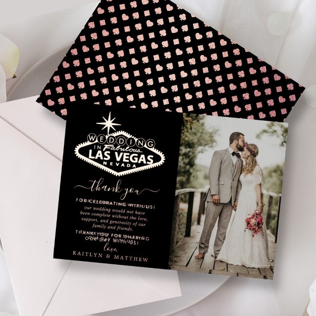 Elegant Las Vegas Destination Wedding Thank You (Creator Uploaded)