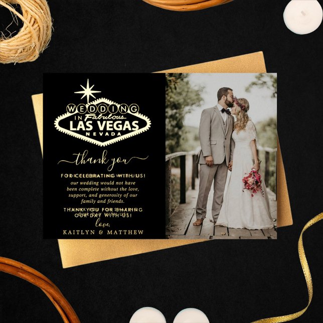 Elegant Las Vegas Destination Wedding Thank You (Creator Uploaded)