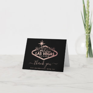 Elegant Las Vegas Destination Wedding Thank You Card
