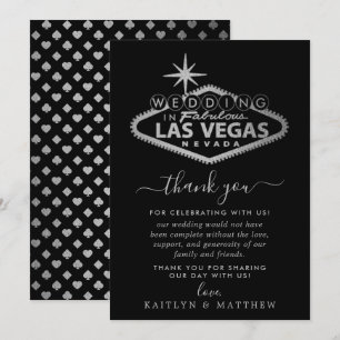 Elegant Las Vegas Destination Wedding Thank You Card