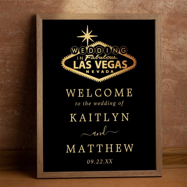Elegant Las Vegas Destination Wedding Welcome Poster (Creator Uploaded)