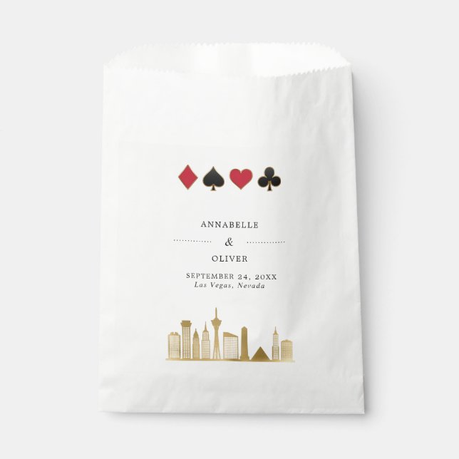 Elegant Las Vegas Photo Destination Wedding   Favour Bags (Front)