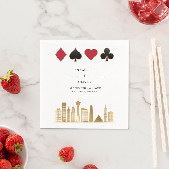 Elegant Las Vegas Photo Destination Wedding   Napkin (Insitu)