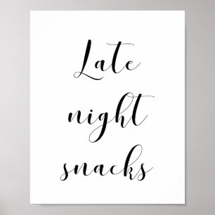 Elegant Late night snacks wedding sign
