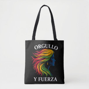 Elegant Latina Silhouette Empowerment Design  Tote Bag