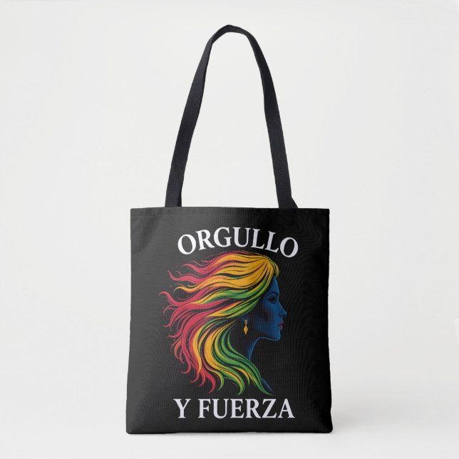 Elegant Latina Silhouette Empowerment Design  Tote Bag (Front)
