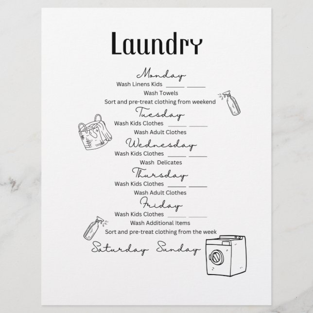 Elegant Laundry Poster Flyer (Front)