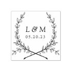 Elegant Laurel Monogram Wedding Save the Date