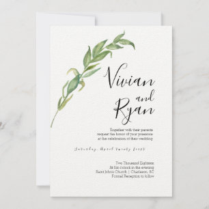 Elegant Laurel Wedding Invitations