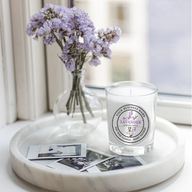 Elegant Lavander Flowers Label  (Creator Uploaded)