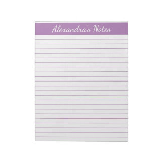 Elegant Lavender 8.5x11 Letter Size Personalised Notepad