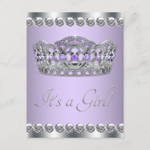 Elegant Lavender and Grey Baby Shower Invitation