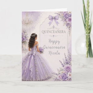 Elegant Lavender and Silver Quince Card