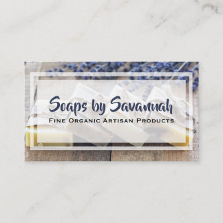 Elegant Lavender Artisan Soap Maker Business Card