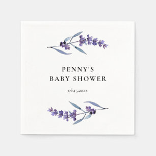 Elegant Lavender Baby Shower Napkin