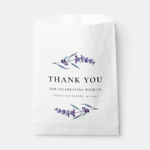 Elegant Lavender Baby Shower Thank You Favour Bags