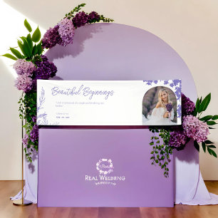 Elegant Lavender Beautiful Beginnings with Custom  Banner