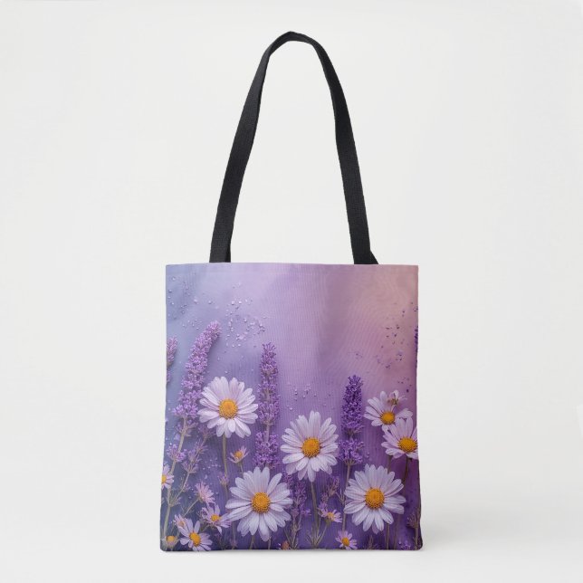 Elegant Lavender Blossom Tote (Front)