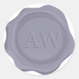 Elegant Lavender Blue Monogram Wedding Wax Seal