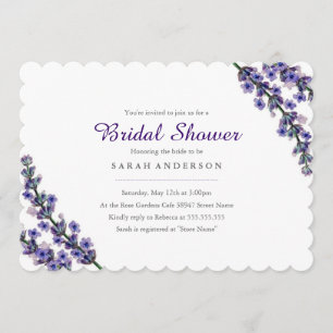 Elegant Lavender Bridal Shower Invitation