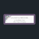 Elegant Lavender Bridal Shower Return Address<br><div class="desc">Based on our bestselling Bridal Shower invitation, this Elegant Lavender Bridal Shower Return Address Label design is adorned in a lush lavender floral corner motif, enhanced by grayscale blue-green and golden botanical leaves, delicately bordered in dusty lavender. Contact designer for matching products. View suite here: https://www.zazzle.com/collections/elegant_lavender_floral_watercolor_bridal_shower-119650696454220981 Copyright Anastasia Surridge for...</div>