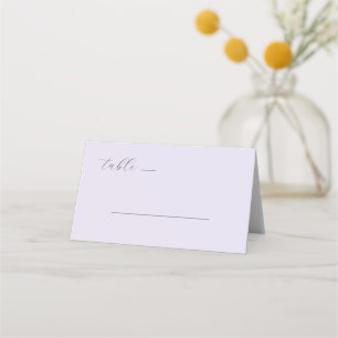 Elegant Lavender Calligraphy Place Card