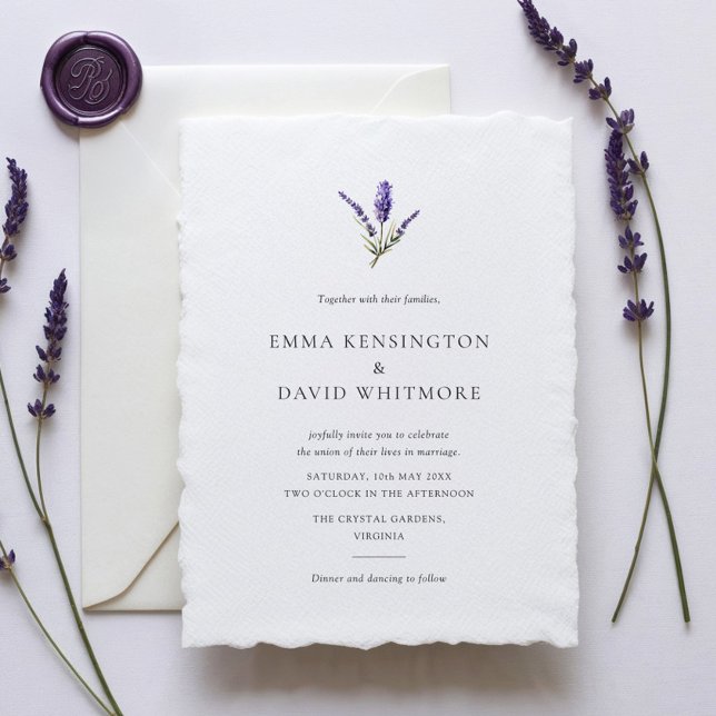 Elegant Lavender Chic Minimalist Wedding Invitation (Creator Uploaded)