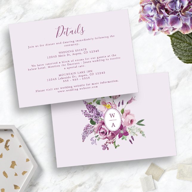 Elegant Lavender Details Card (Elegant Lavender Details Card
)